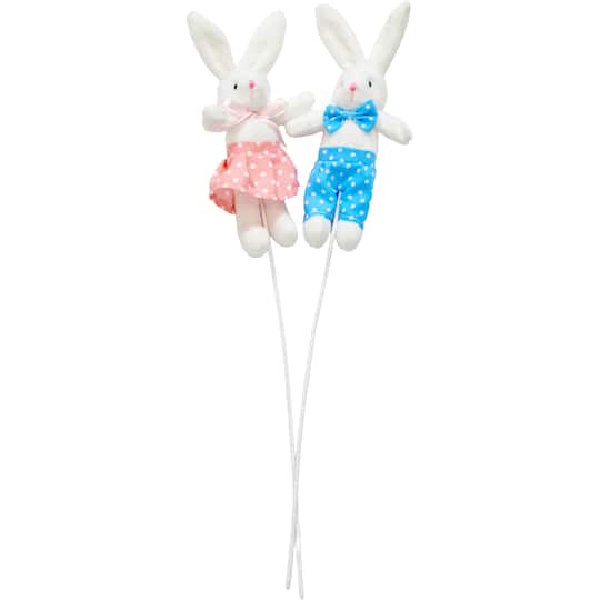 7" Bunny on Stem Set